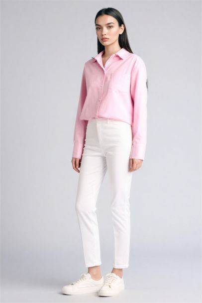 Брюки-сигареты со средней талией и эластичным поясом, Valentina