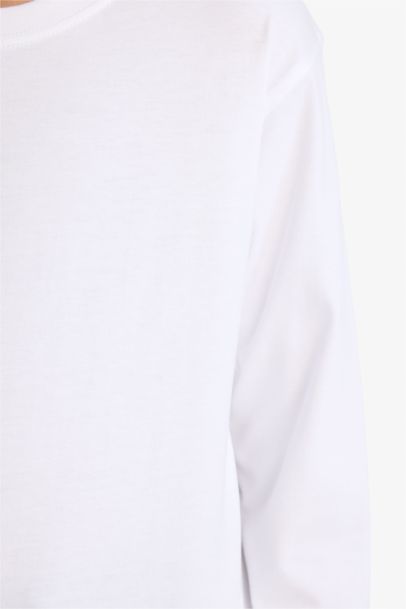 Regular Fıt Bisiklet Yaka Uzun Kollu Tişört Erkek Çocuk