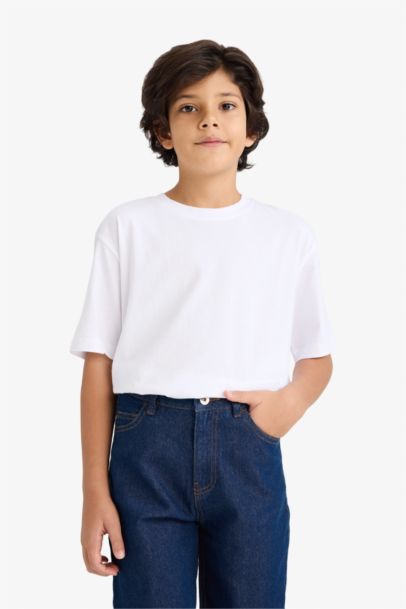 Boy Crew Neck Basic Short Sleeve T-Shirt
