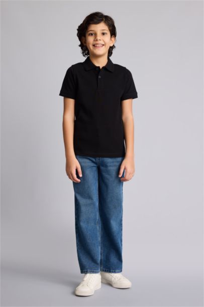 Regular Fit Basic Short Sleeve Polo T-Shirt