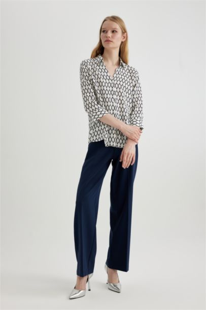 Regular Fit Shirt Collar Long Sleeve Shirt