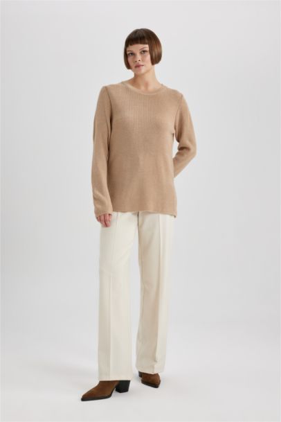 Pull-Over Coupe Régulière Col Rond