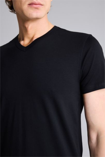 Top à col en V Coupe slim