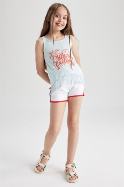 Girls' Sweatshirt Fabric Shorts