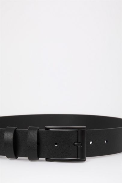 Erkek Suni Deri Jean Kemeri