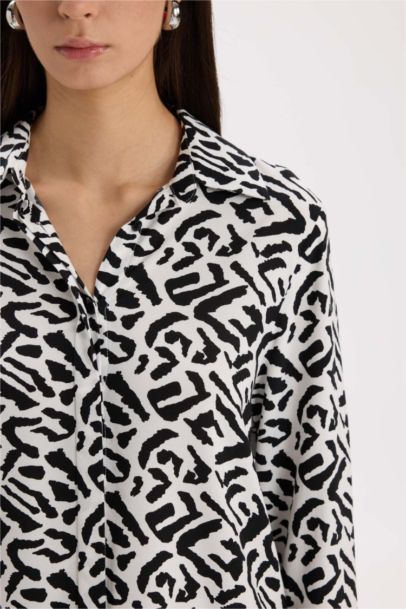 قميص ردن طويل قصة عادية