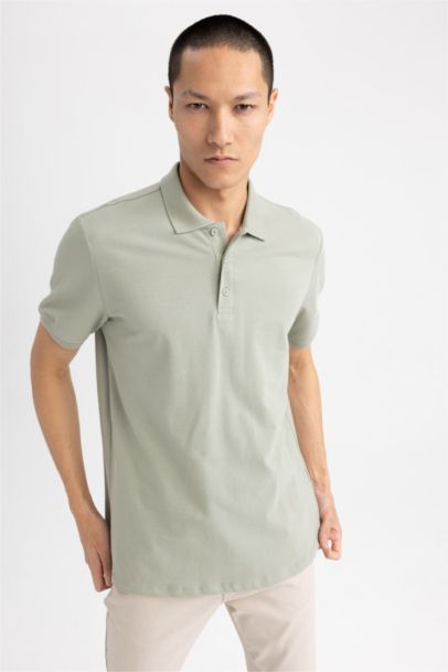 تي شيرت بولو قطن قصة عادية