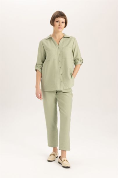 قميص ردن طويل قصة عادية