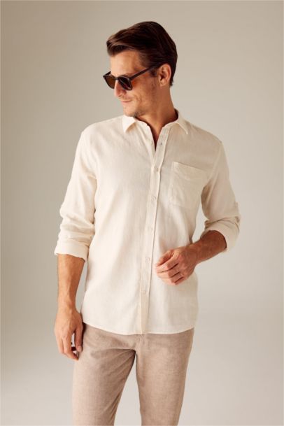 Chemise Coupe Régulière À Manches Longues