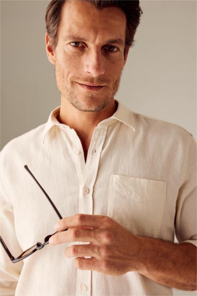 Chemise Coupe Régulière À Manches Longues