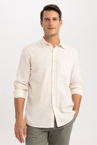 Chemise Coupe Régulière À Manches Longues