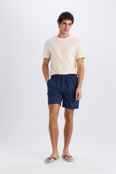 Mesh Lined Short Length Swim Shorts
