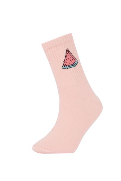 Girls' Cotton 3 Pack Long Socks