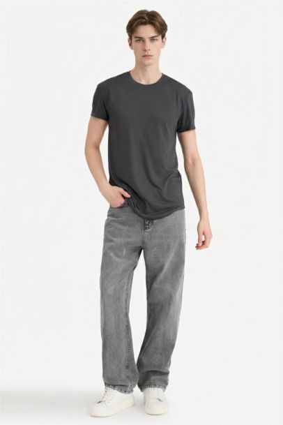 تي شيرت سادة نص ردن بقصة طويلة