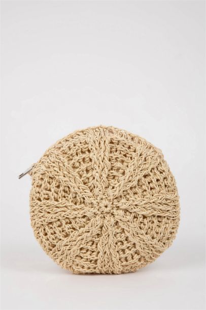 Kadın Uzun Askılı Hasır Çapraz Çanta