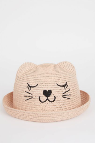 شفقة قش بناتي مطرز