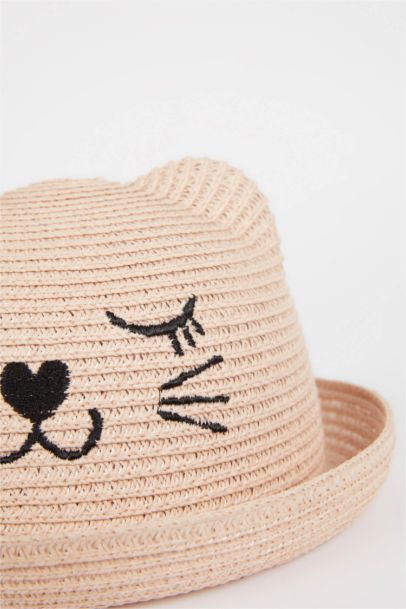 شفقة قش بناتي مطرز