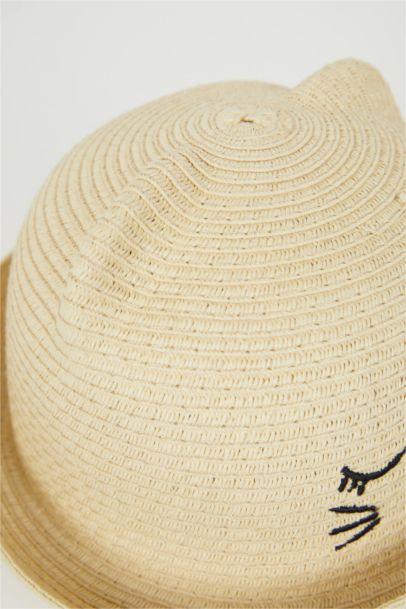 Girl Embroidered Straw Hat