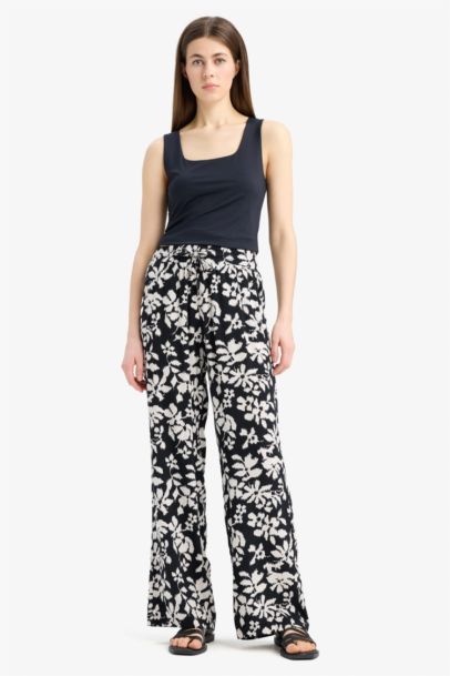 Wide Leg Wide Leg Viscose Trousers