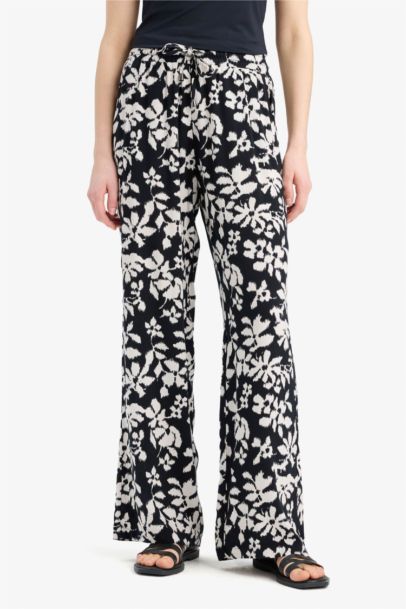 Wide Leg Wide Leg Viscose Trousers