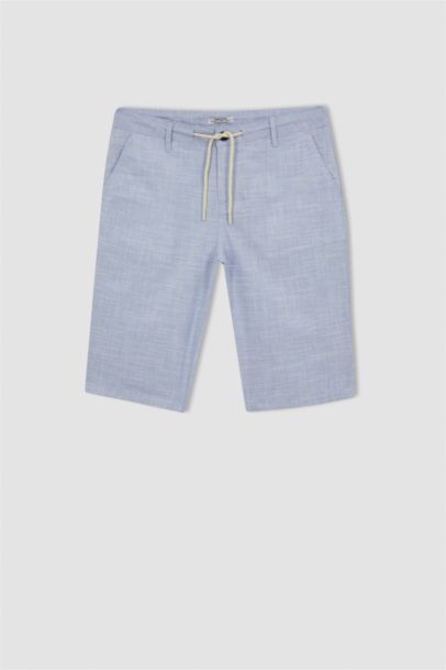 Бермуды стандартного кроя из льна