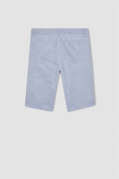 Бермуды стандартного кроя из льна