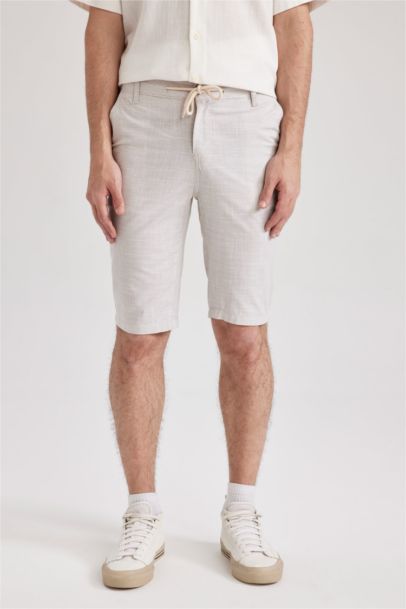 Бермуды стандартного кроя из льна для мужчин