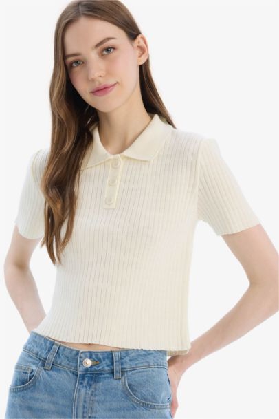 Pull slim fit à col polo