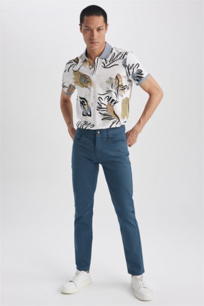 Extra Slim Fit Chino Canvas Trousers