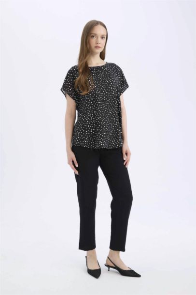 Linen Look Pocketed High Waist Straight Leg Joggers