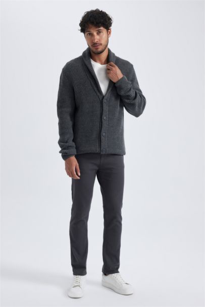 Standard Fit Shawl Collar Knitwear Cardigan