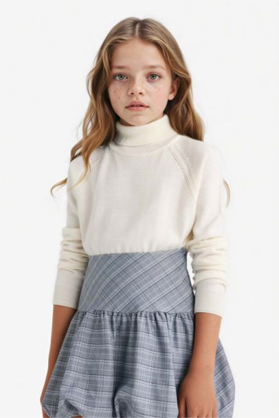 Girl Regular Fit Turtleneck Pullover