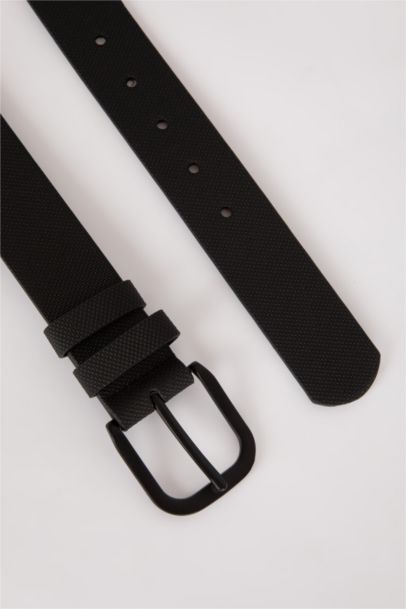 حزام جينز جلد صناعي بيضاوي للرجال