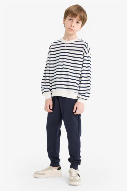 بنطرون بجامة رياضي ولادي جوجر قصة عادية وخصر مطاطي