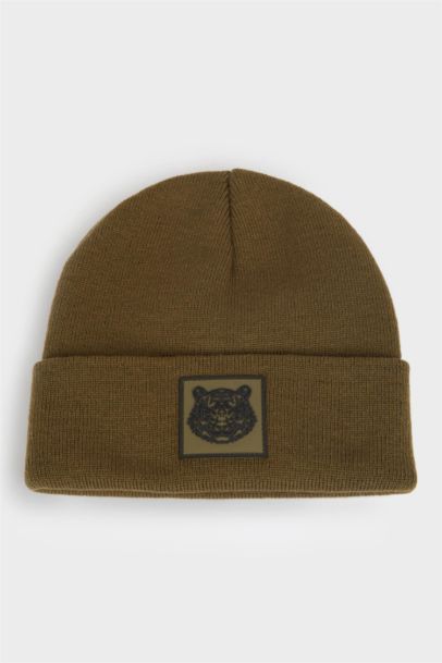 Boy Woven Labeled Beanie
