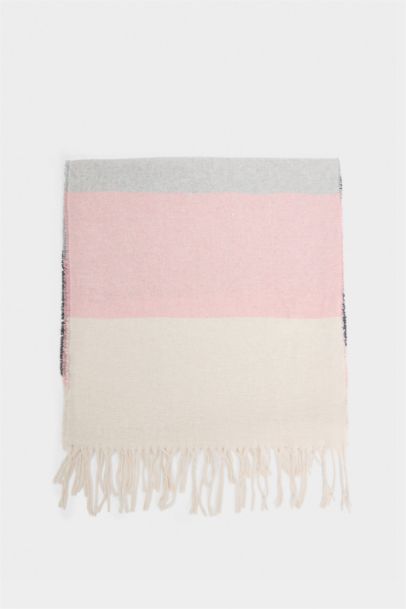 Kadın Renk Bloklu Atkı