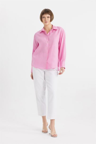 Paperbag Fit With Pockets Gabardine Trousers