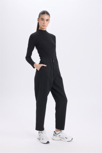 بنطرون قماش جبردين بيبرباج بجيب ورجل عادي