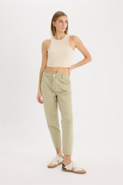 Baggy Gabardine  Cotton Trousers