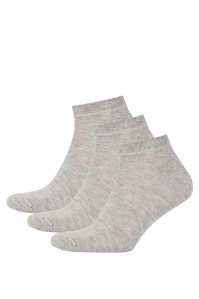 DeFacto Fit Lot de 3 paires de chaussettes courtes en coton pour homme