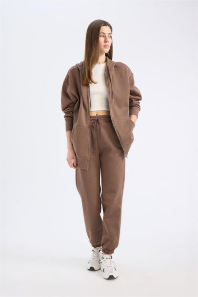 Standard Fit Waist Leg Elastic Basic Thick Jogger Sweatpants