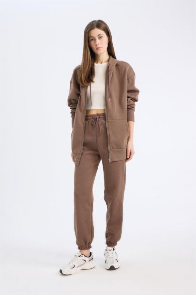 Standard Fit Waist Leg Elastic Basic Thick Jogger Sweatpants