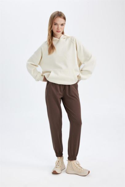 بنطلون بجامة رياضي جوجر قصة عادية برجل مطاطي وجيب