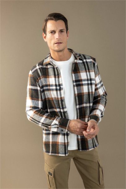 Regular Fit Kareli Oduncu Flanel Uzun Kollu Gömlek