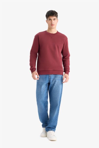 سويت شيرت قصة عادية برقبة مستديرة