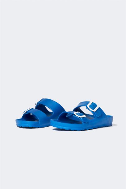 Boys Eva Double Band Buckled Slippers