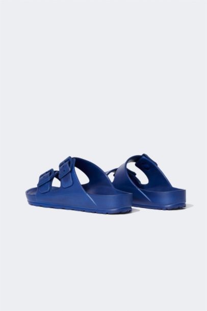 Boy Eva Double Band Buckled Slippers