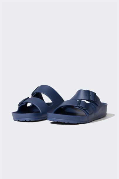 Double Band Buckled Slippers