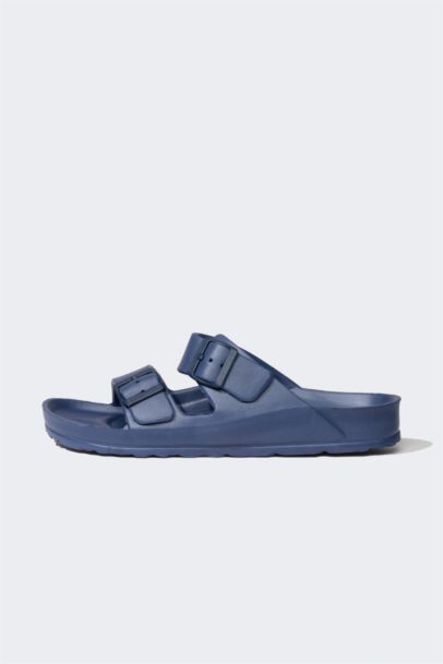 Double Band Buckled Slippers