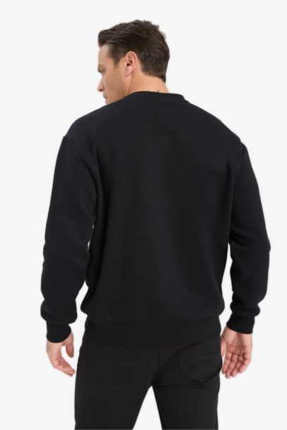 Relax Fit Thick Basic Soft Lining Sweatshirt
